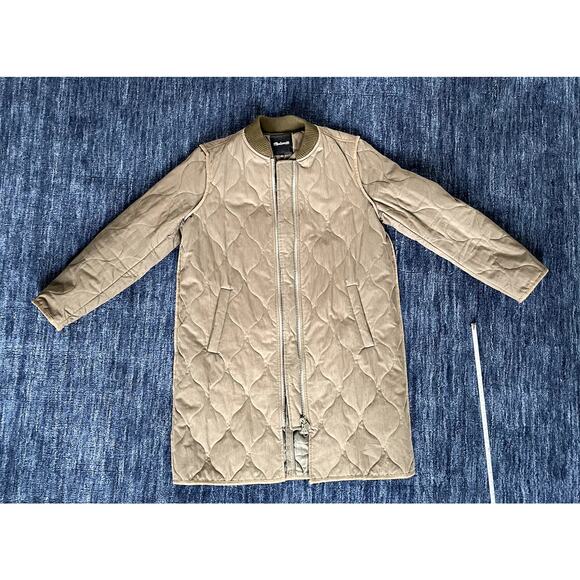 Madewell Women's Small Quilted Military Coat - Picture 5 of 7